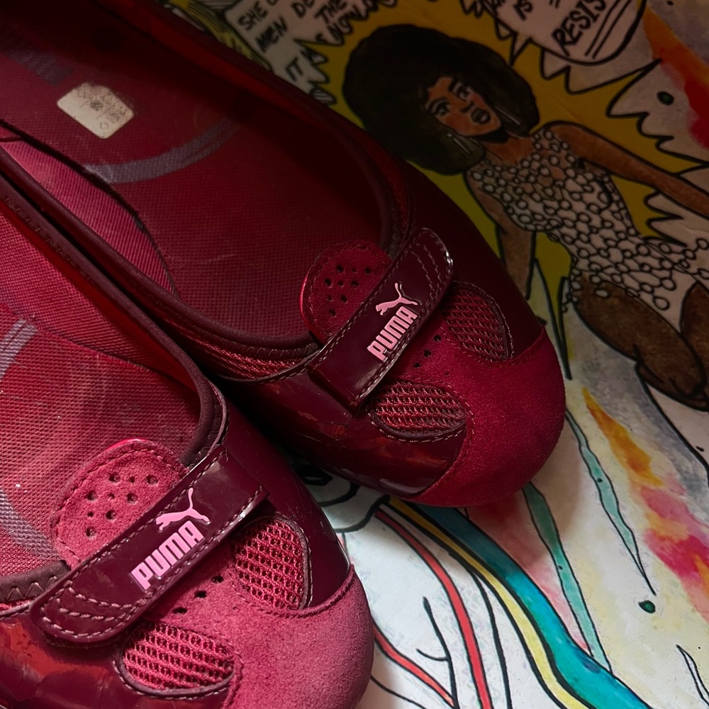 Puma Burgundy Ballet Flats